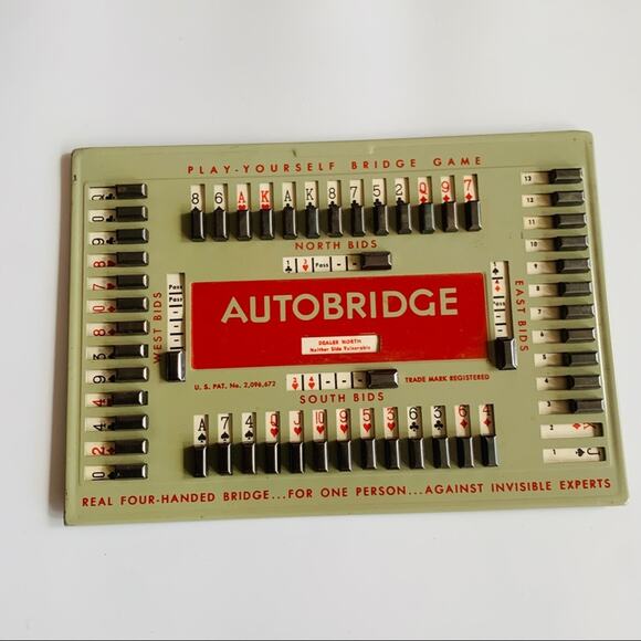 1951 Goren Autobridge Play Yourself  Bridge Playing Board - Picture 2 of 14